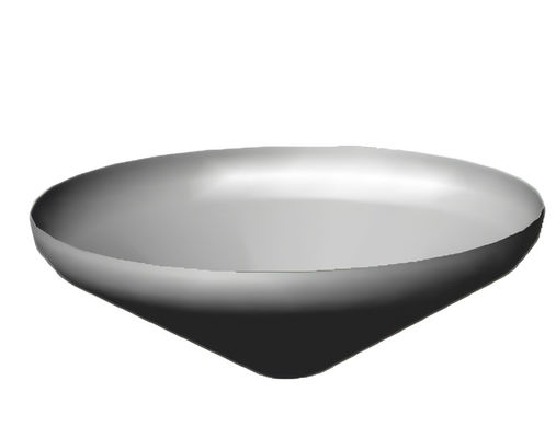 Cabeça cônica de aço carbono 6 mm - 200 mm Diâmetro exterior Cabeça plana de fundo