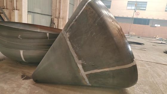 Superfície de revestimento polida em forma de cone, cúpula, borda inclinada, cabeça semi-elíptica com ligação soldada